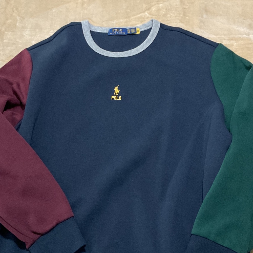 Polo by Ralph Lauren Navy Sweatshirt with Gold Logo